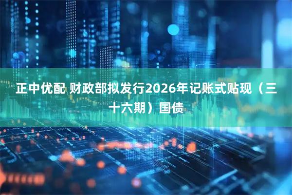 正中优配 财政部拟发行2026年记账式贴现（三十六期）国债