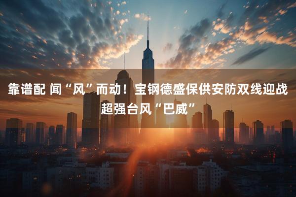 靠谱配 闻“风”而动!宝钢德盛保供安防双线迎战超强台风“巴威”