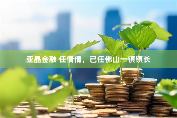 亚晶金融 任倩倩，已任佛山一镇镇长